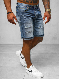 Moške Kratke Jeans Hlače Modre OZONEE O/JD-2417K