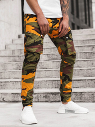 Moške hlače jogger rumene-kaki OZONEE A/1003