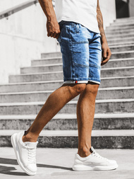 Moške kratke jeans hlače modre OZONEE RF/HY338