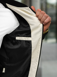 Moška usnjena jakna ecru OZONEE JS/11Z8107