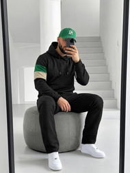 Moška jopa s kapuco črna OZONEE JS/3B578