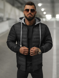 Moška jakna črna OZONEE JS/8M985/392