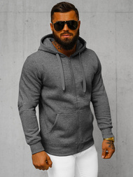 Moška jopa s kapuco temno-siva OZONEE JS/2008Z