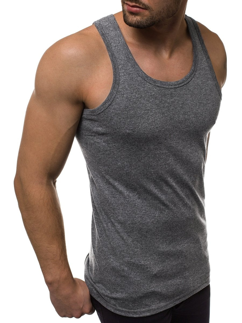 Moška majica brez rokavov temnosiva OZONEE JS/NB001