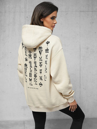 Jopa s kapuco bež OZONEE O/SWE23017Z