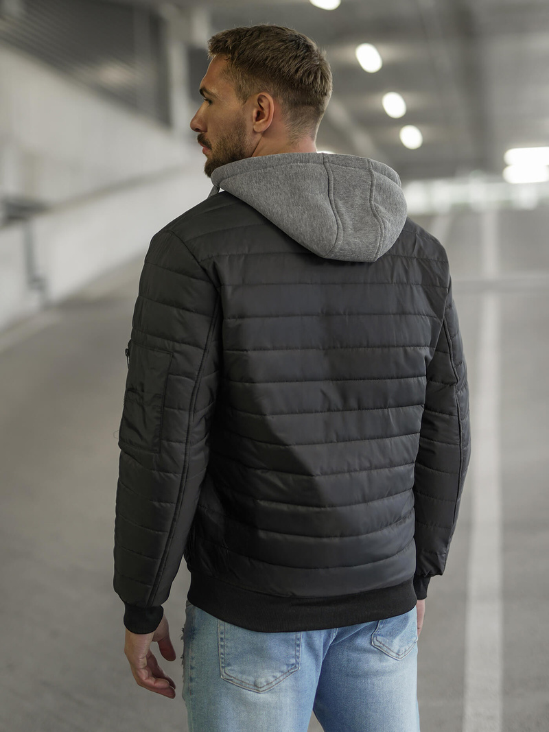 Moška jakna črna OZONEE JS/8M985/392Z