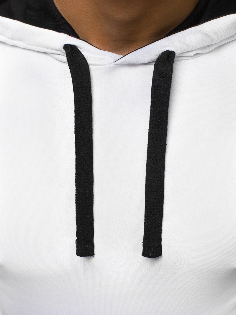 Moška majica s kapuco bela OZONEE O/1273Z