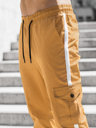 Moške hlače chino jogger camel OZONEE DJ/5580