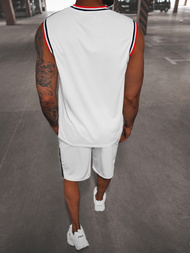 Moški košarkarski komplet beli OZONEE JS/68C10169Z