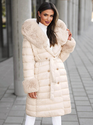 Ženski plašč bež OZONEE JS/5M3160/254Z