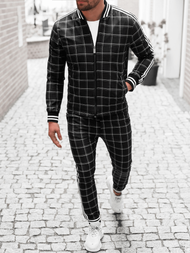 Komplet moški - jakna in hlače chino črni OZONEE DJ/5547