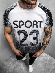 Moška majica belo-črna OZONEE JS/KS2068Z