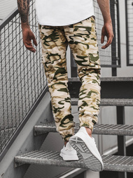 Moške hlače jogger bež OZONEE A/404