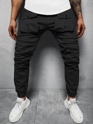 Moške hlače chino jogger črne OZONEE G/11144