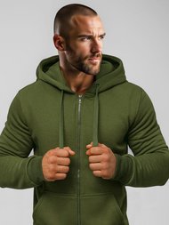Moška jopa s kapuco kaki OZONEE JS/2008