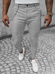 Moške hlače chino sive OZONEE DJ/550176