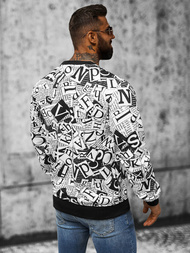 Moška jopa belo-črna OZONEE JS/8B1135/1