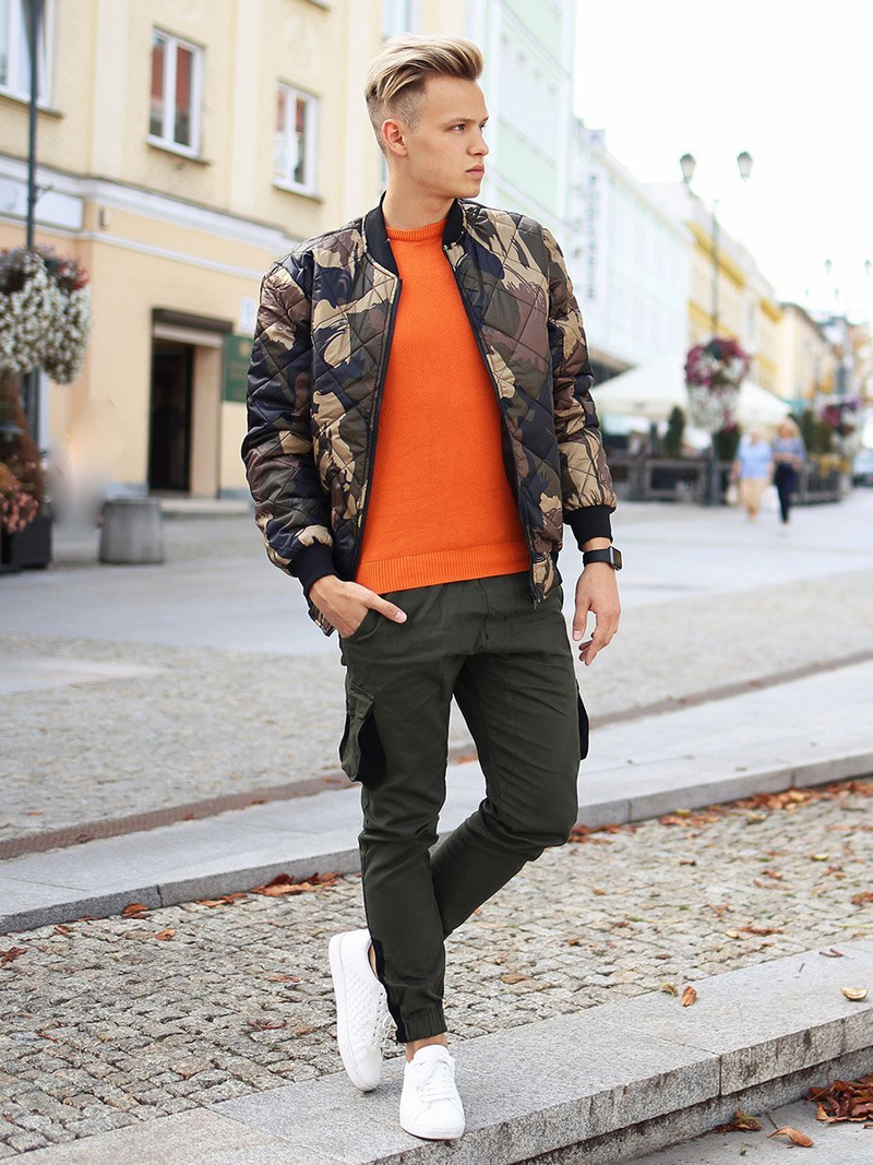 Moške hlače jogger zelene OZONEE A/705