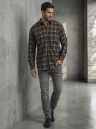 Moška srajca modra OZONEE V/V177Z