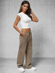 Ženske kavbojke temno-bež OZONEE O/330098