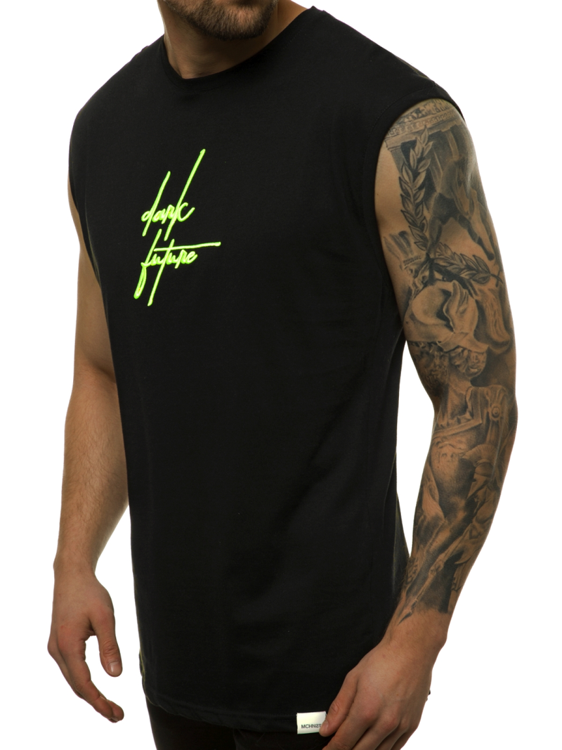 Moška majica brez rokavov črno-rumena OZONEE MACH/M1176