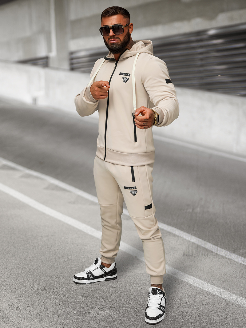 Moška trenirka bež OZONEE O/LN11760