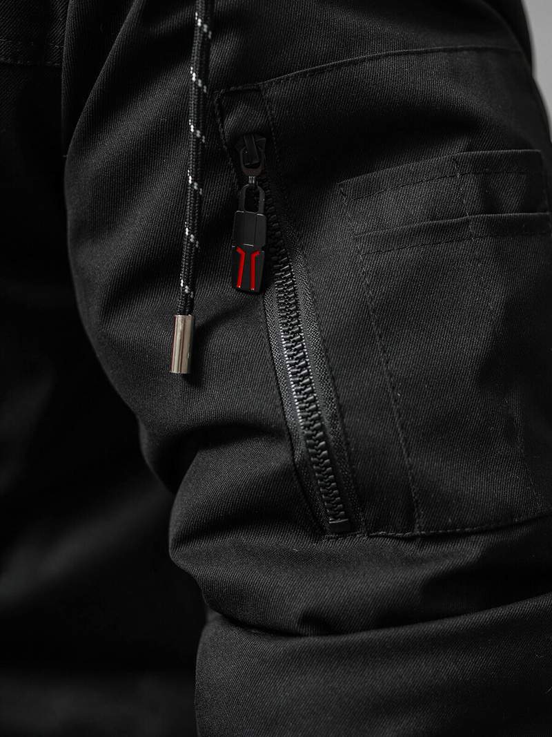 Moška zimska jakna črna OZONEE JS/5M3123/392