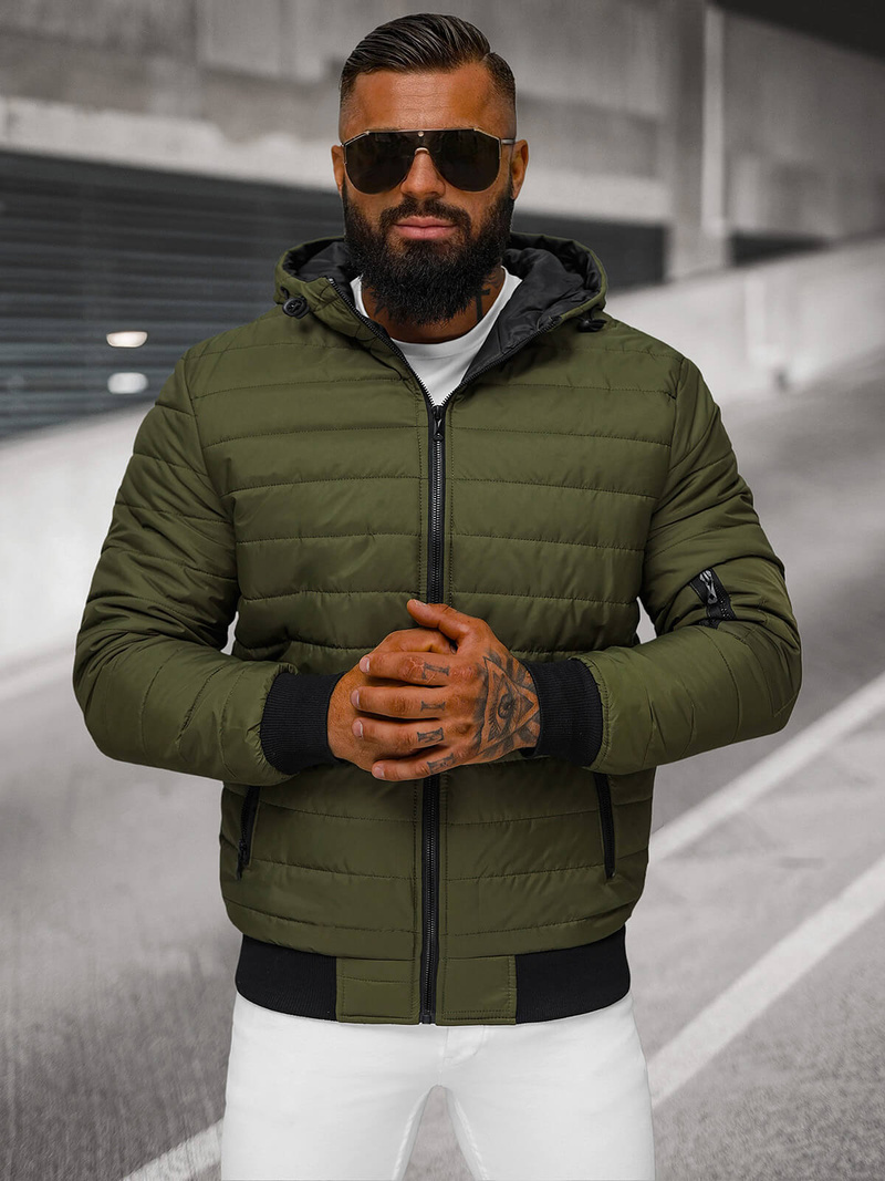 Moška jakna zelena OZONEE JS/MY13Z