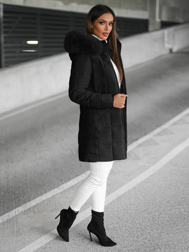 Ženska jakna črna OZONEE JS/16M9119/392Z