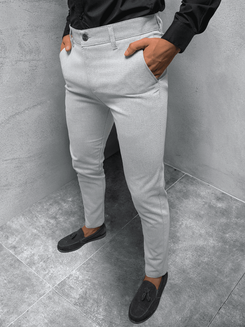 Moške hlače chino sive OZONEE DJ/55600S