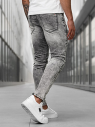 Moške kavbojke grafitne OZONEE NB/MP0163NZ