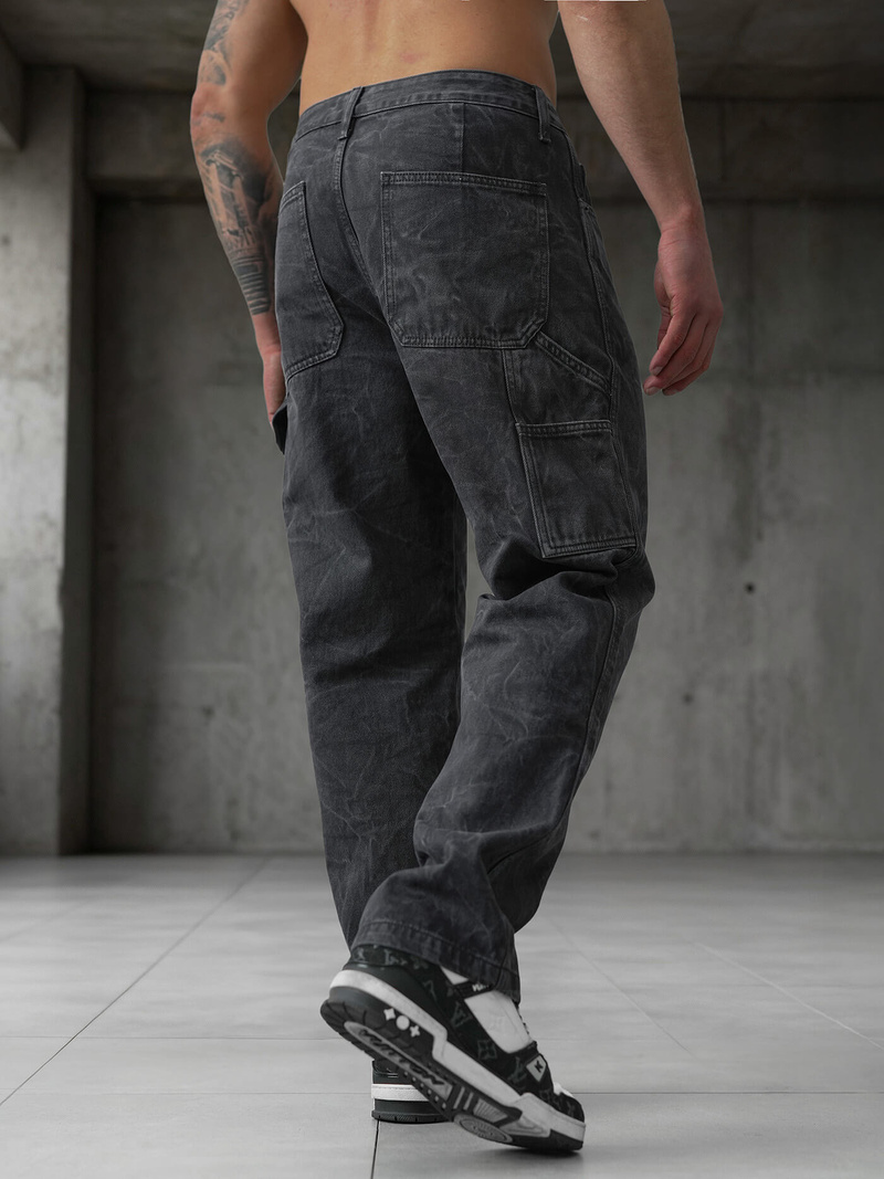 Moške kavbojke grafitne OZONEE O/KK2828/5