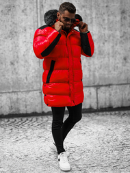 Moška zimska jakna rdeča OZONEE O/M800Z