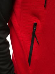 Moška jopa z zadrgo rdeča OZONEE JS/88006