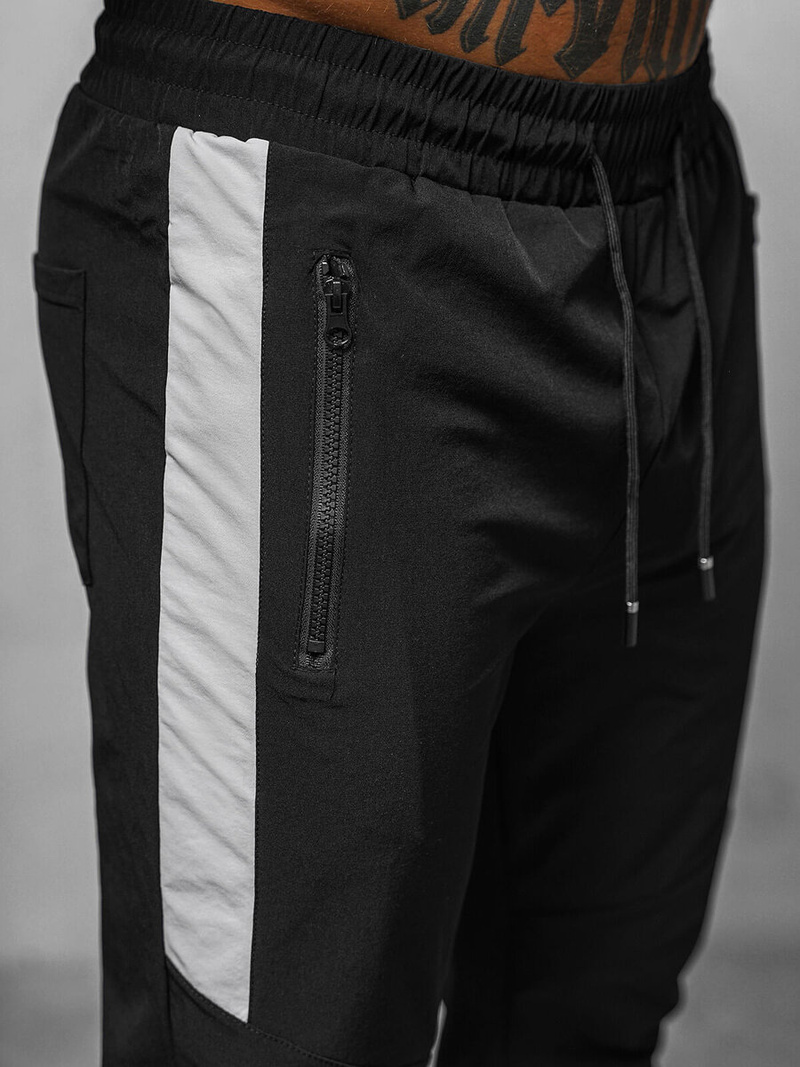 Moške Hlače Črne OZONEE O/DC468