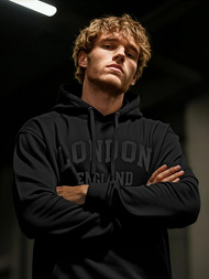 Moška jopa s kapuco črna OZONEE JS/8B1986/3