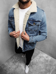 Moška jeans jakna svetlo-modra OZONEE BN/5941Z