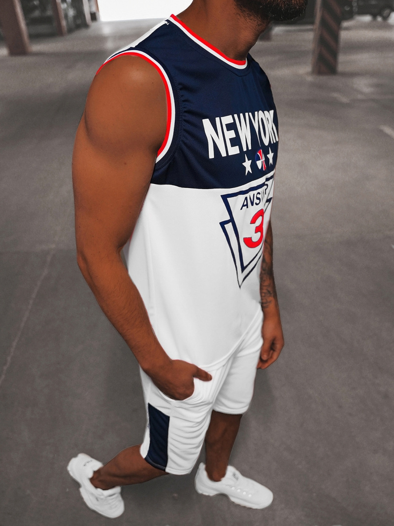 Moški košarkarski komplet beli OZONEE JS/68C10169Z