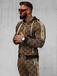 Moška trenirka temno-bež OZONEE O/FF5053AB