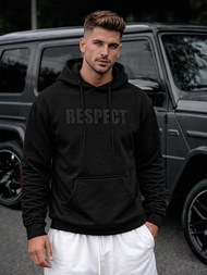 Moška jopa s kapuco črna OZONEE JS/8B1968/3