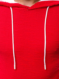 Moška jopa s kapuco rdeča OZONEE O/1252Z