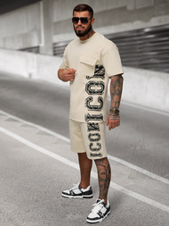 Moška trenirka bež OZONEE JS/27C6531/6