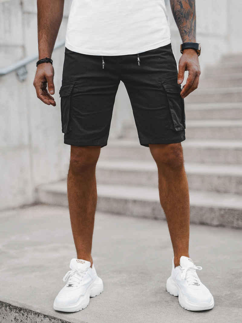 Moške Kratke Hlače Chino Črne OZONEE T/BB70011/1