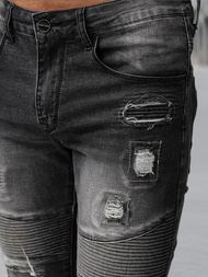 Moške kavbojke črne OZONEE NB/MP0142NZ