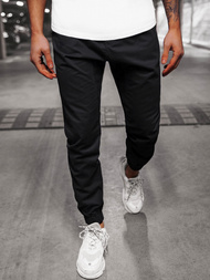 Moške hlače chino jogger črne OZONEE O/399