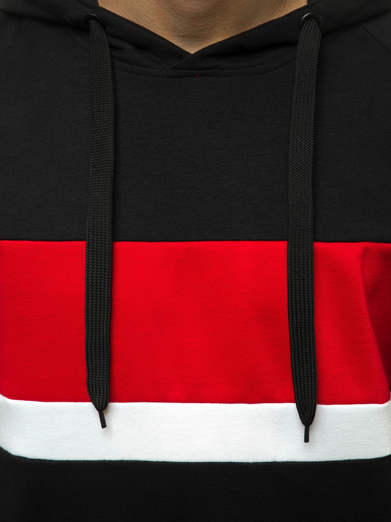 Moška jopa s kapuco črna OZONEE JS/JZ11062