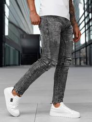 Moške kavbojke Črne OZONEE NB/MP0069NZ