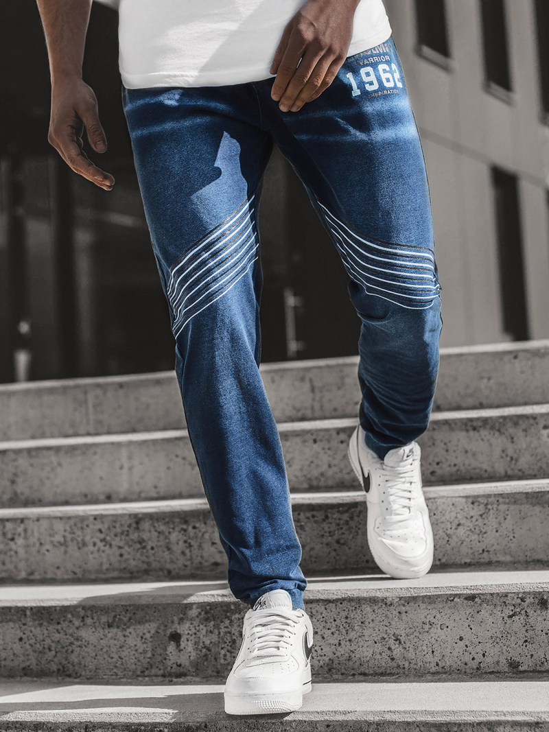 Moške hlače jogger modre OZONEE JS/KK1103