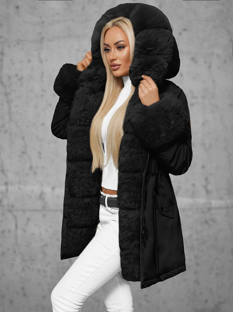 Ženska zimska jakna črna OZONEE JS/16M9062/392Z