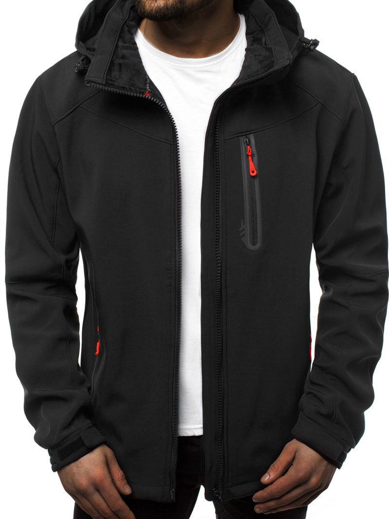 Moška softshell jakna črno-rdeča OZONEE GE/12269